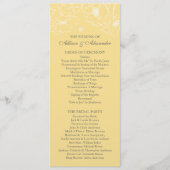 Graceful Yellow Poppy Floral Wedding Programme Programma (Voorkant)