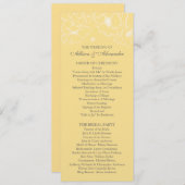 Graceful Yellow Poppy Floral Wedding Programme Programma (Voorkant / Achterkant)