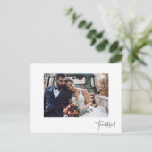 Grâces moderne Mariage photo Merci carte postale (Debout devant)