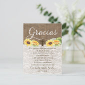 Gracias Carte de remerciements de prière Baptême e (Debout devant)