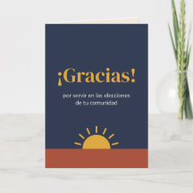 ¡Gracias! Dankkaart voor Spaanse verkiezingsmedewe