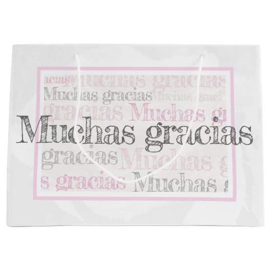 Gracias/ Espagnol Merci sac cadeau (Devant)