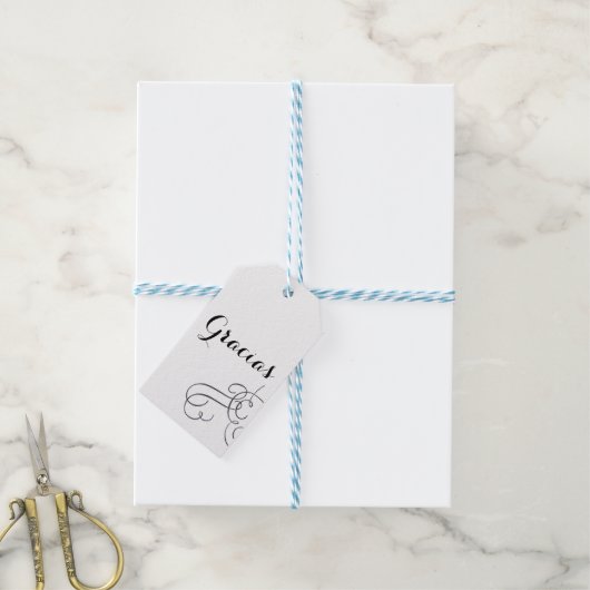 Gracias gunsttags cadeaulabel (Met Touw)