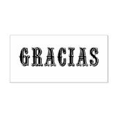 Gracias- houtstempel 	rubberstempel (Afrduk)