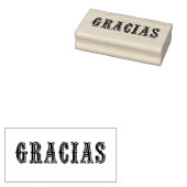 Gracias- houtstempel 	rubberstempel (Gestempeld)