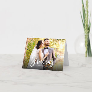 Gracias Photo Élégant Mariage Espagnol Merci