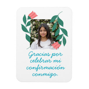 Gracias por Celebrar Mi Confirmación con Foto Magneet