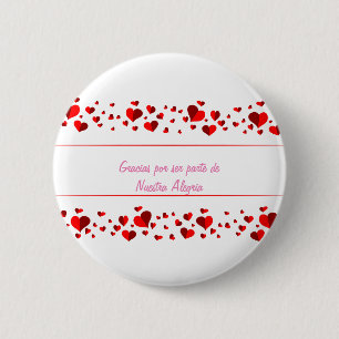 Gracias por ser parte de nuestra alegria ronde button 5,7 cm