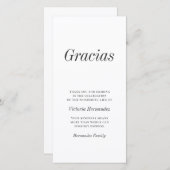 Gracias Typographie moderne Merci commémoratif (Devant / Derrière)