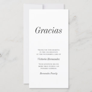 Gracias Typographie moderne Merci commémoratif