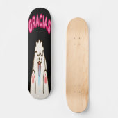 Gracias - Witte hond schoppen Skateboard (Voorkant)