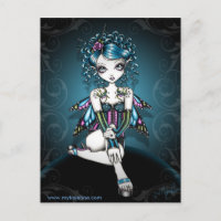 Gracie Gothic Couture Corset Fairy Briefkaart