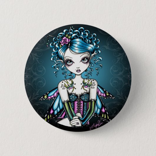 Gracie Gothic Couture Fairy Ronde Button 5,7 Cm (Voorkant)