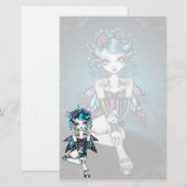 "Gracie" Gothic Couture Swallow Fairy Stationery Briefpapier (Voorkant / Achterkant)