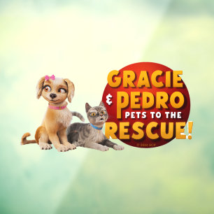 Gracie & Pedro Dynamic Duo Raamsticker