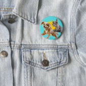 Gracie & Pedro Unleashed Ronde Button 5,7 Cm (In situ)