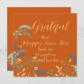 Gracieuse carte de vacances d'action de grâces (Devant / Derrière)