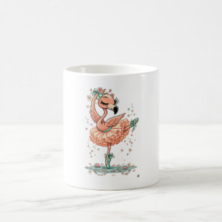 Gracieuze Flamingo Ballerina in Bloei Koffiemok