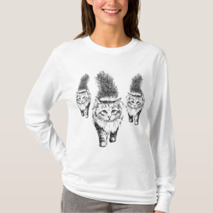 Gracieuze Kattenwandeling T-shirt