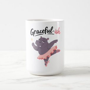 Gracieuze nijlpaard ballerina koffiemok