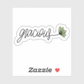 Gracious Word Flower Laptop | Die-Cut Sticker (Feuille)