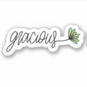 Gracious Word Flower Laptop | Die-Cut Sticker (Devant)