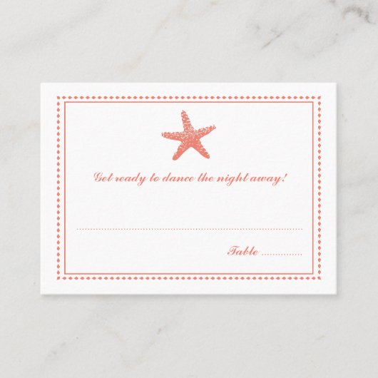 Gracity Starfish | Carte d'escorte de siège (Devant)