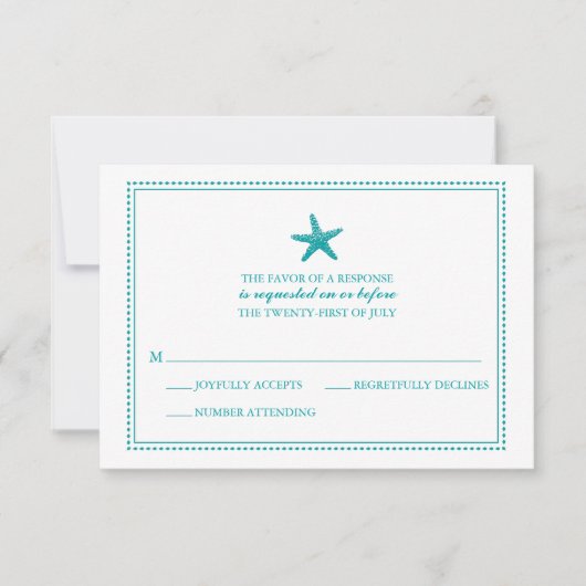 Gracity Starfish | Mariage RSVP (Devant)