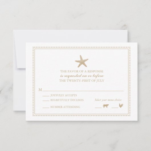 Gracity Starfish | Mariage RSVP (Devant)