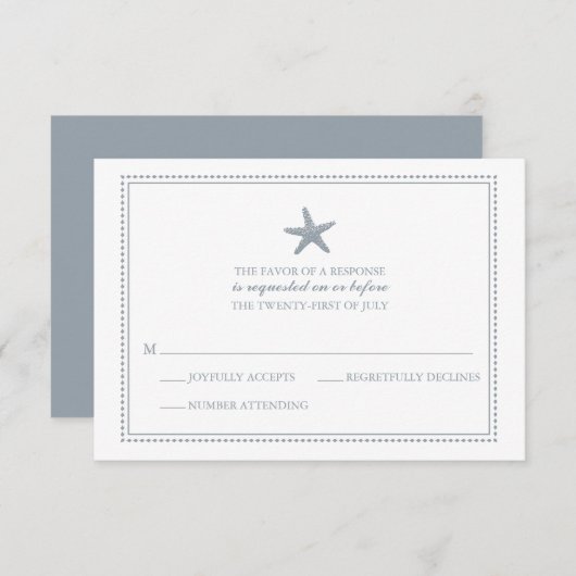 Gracity Starfish | Mariage RSVP (Devant / Derrière)
