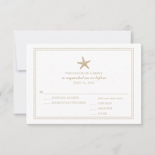 Gracity Starfish | Mariage RSVP (Devant)