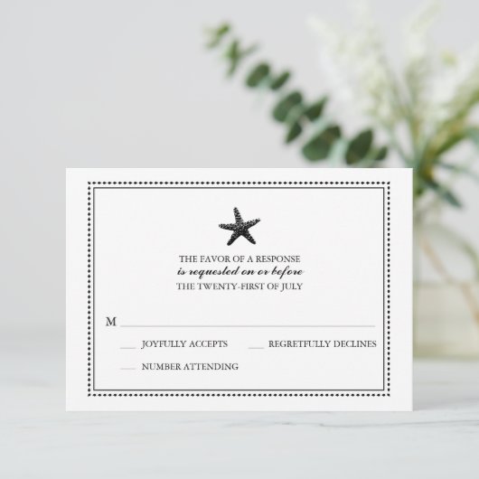 Gracity Starfish Noir | Mariage RSVP (Debout devant)