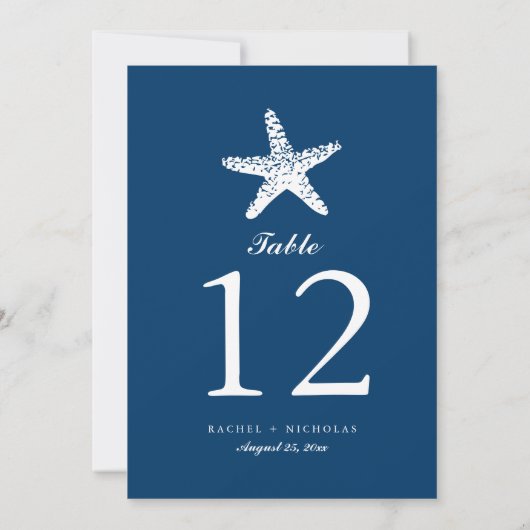 Gracity Starfish | Numéro de table (Dos)