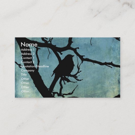 Grackle Grunge Visitekaartje (Voorkant)