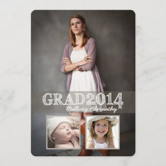 Grad2014 - Faire-part de graduation de la photo d'
