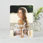 Grad2016 Modern Girl Photo Faire-part de graduatio (Debout devant)