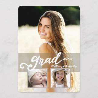Grad2016 Modern Girl Photo Faire-part de graduatio