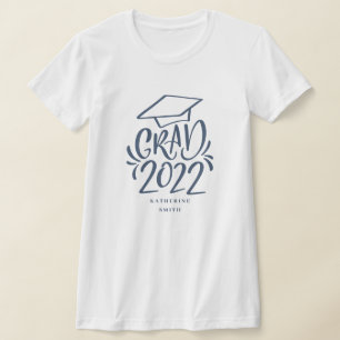 Grad 2022 avec nom Casquette de marine T-shirt