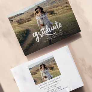 Grad 2023 Deux photo Faire-part de graduation mode