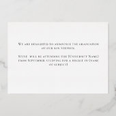 Grad 2024 Photo Il L'A Fait Gold Foil Faire-part (Verso)