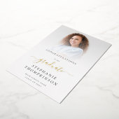 Grad 2025 Photo Gold Real Foil Faire-part (Rotation)