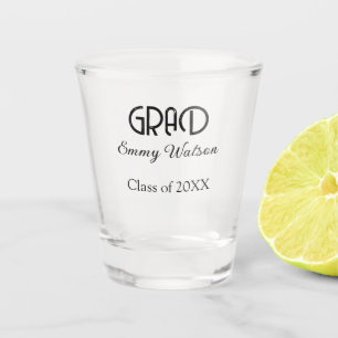 Grad afstudeerletter afstuderen naam klas van 20XX Shot Glas