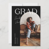 GRAD Black Arch Faire-part de graduation (Devant)