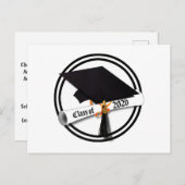 Grad Cap Class of 2026 Graduation Briefkaart (Voorkant / Achterkant)