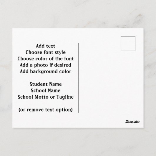 Grad Cap Class of 2026 Graduation Briefkaart (Achterkant)