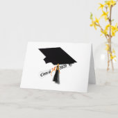 Grad Cap Class of 2026 Graduation Kaart (Gele Bloem)