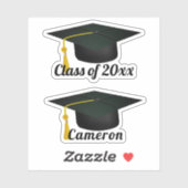 Grad Cap Graduation Sticker (Vel)