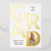 GRAD Class of 2025 photo graduation faire-part (Recto)