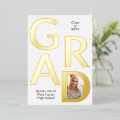 GRAD Class of 2025 photo graduation faire-part (Debout devant)