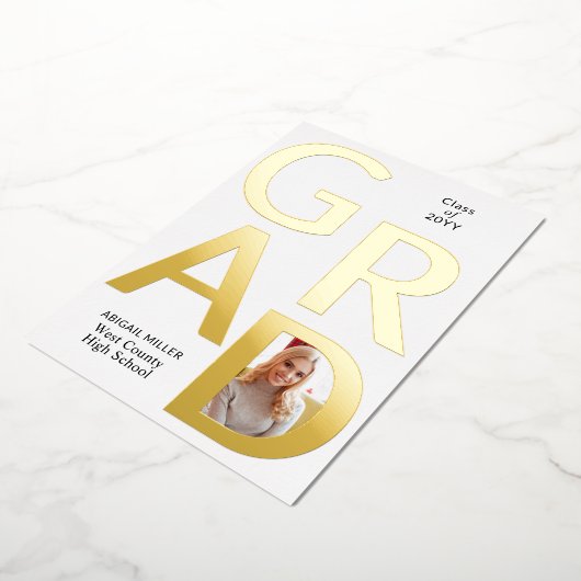 GRAD Class of 2025 photo graduation faire-part (Rotation)